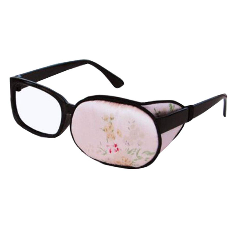 Pink Visual Acuity Recovery Silk Eye Mask For Kids And Adults, Amblyopia Strabismus Training, Lazy Eye Patches, Flower