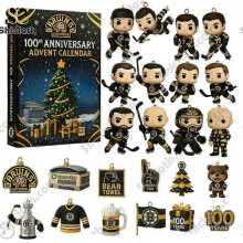 Boston Bruins 100th Week Advent Holiday Blind Box Christmas Tree Decoration Acrylic Pendant