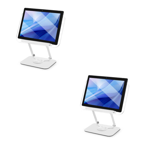 2Pcs Adjustable Book Holder Stand For Reading Laptop With Page Clips 2