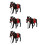 4Pcs Tiny Figurines Plush Animal Models 10