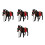 4Pcs Tiny Figurines Plush Animal Models 9