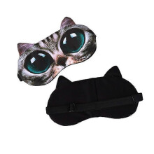 KINZON Lot de 3 Masque de Sommeil, Masque Animal Sommeil Masque pour les Yeux Doux et Moelleux pour Dormir Eyepatch de repos Masque De Nuit, Masque de