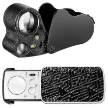 2 Pieces Jewelers Loupe 30X 60X 90X Illuminated Jewelers Eye Loupe Magnifier Portable Jewelry Loupe Magnifier