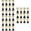 36 Pcs Mini Plastic Trophy With Black Base For Party Celebrations 7