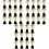 36 Pcs Mini Plastic Trophy With Black Base For Party Celebrations 3