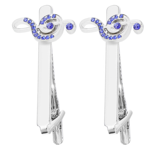 4 Pcs Musical Note Tie Clips For Men 1