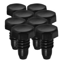 16Pcs Black Cylindrical Plastic Pool Cue Protectors for Snooker Rods