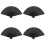 4Pcs Bamboo Vintage Silk Foldable Fan For Women 7