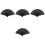 4Pcs Bamboo Vintage Silk Foldable Fan For Women 5