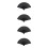 4Pcs Bamboo Vintage Silk Foldable Fan For Women 10