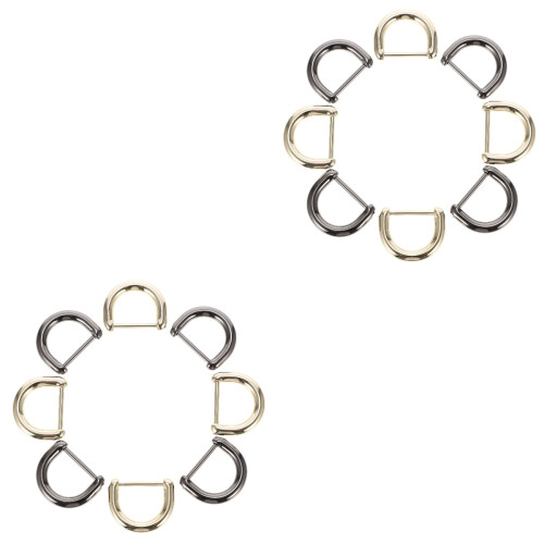 20 Pcs D-Shaped Metal Rings Replacement For Diy Bag Accessories 2