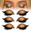 (Gold) Eyelash Stickers Adjustable Quick Eye Makeup Eyeshadow Combination Reusable False Eyelashes For Beginner-Good 1