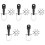 5 Sets Bike Trailer Coupler Hitch Replacement Connector 5