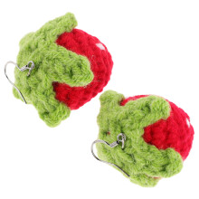 3 Pairs Strawberry Dangle Earrings Fruit Drop For Women Girls