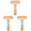3Pcs Lightweight Wood Handle Dough Roller Pin Multi-Use Kitchen Gadget 4