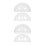 6 Pcs Clear Plastic Protractor Ruler 180 Degree For Classroom 10