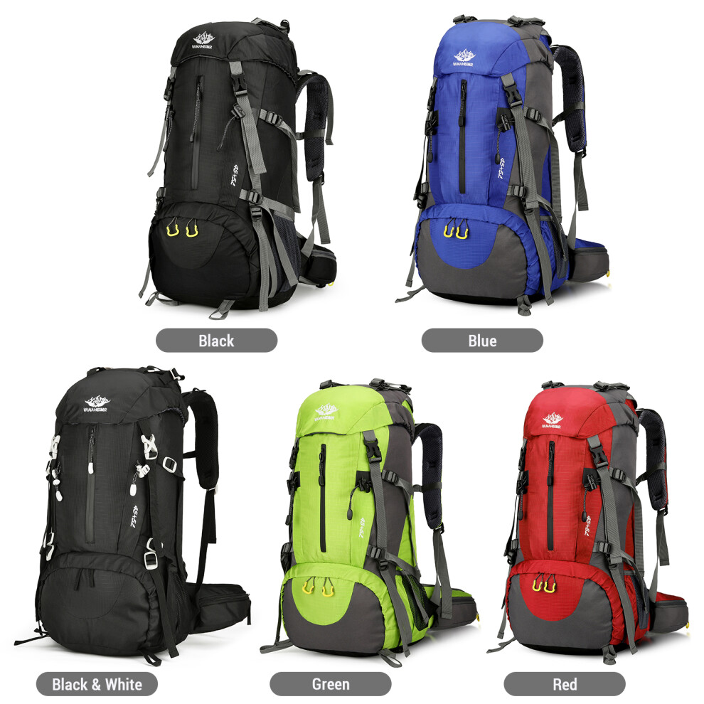 50L Waterproof Hiking Backpack with Rain Cover, 30x24x69cm, Multiple Pockets-image-OPC-PKYFBXC-NEW