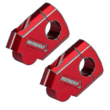 (28mm, Red) Motowolf Motorcycle Handlebar Riser Bar Mount Handle Clamp 28mm And 22mm High-strength Aluminium Alloy Black Silver Red -New SZJR