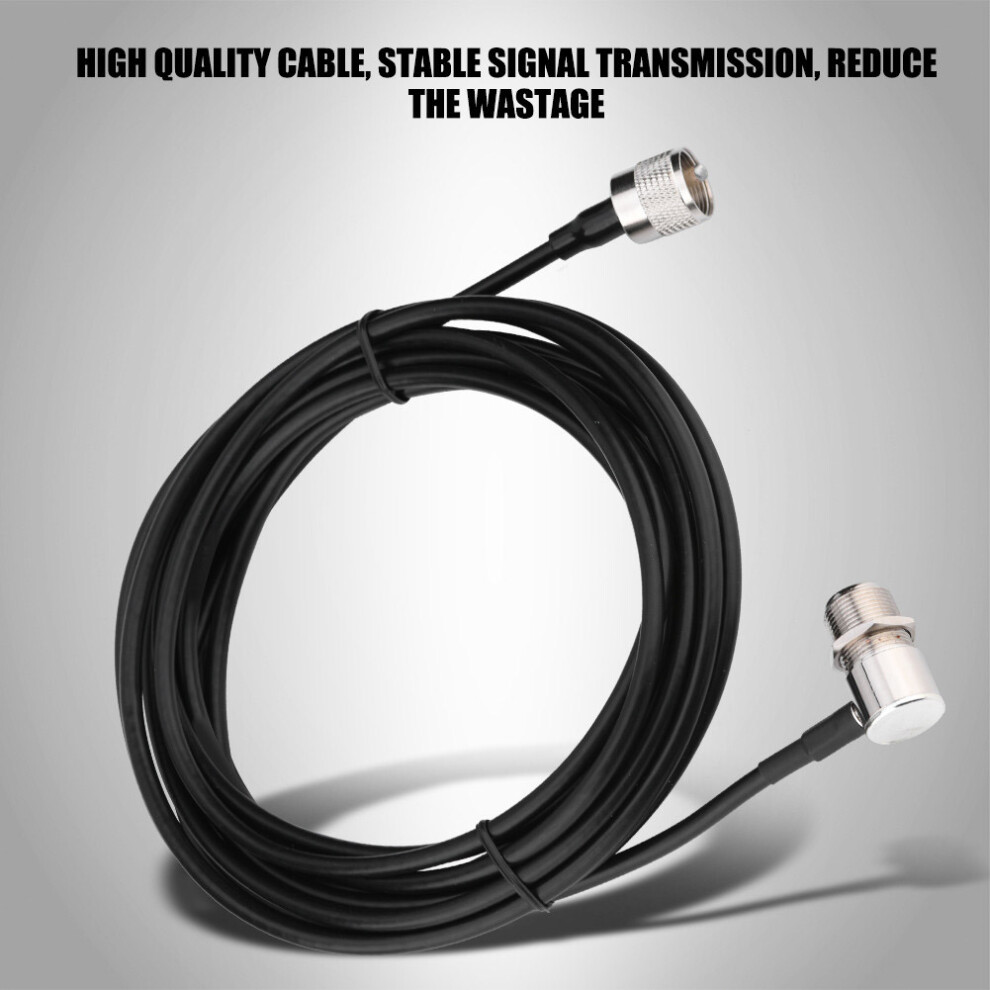 5M Uhf Pl259 Car Radio Antenna Cable Connectors Durable Metal Secure Mount 5011352169272