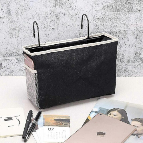 KINZON Black Hanging Storage Basket for Bed, Office, Home, School, Dorm 2