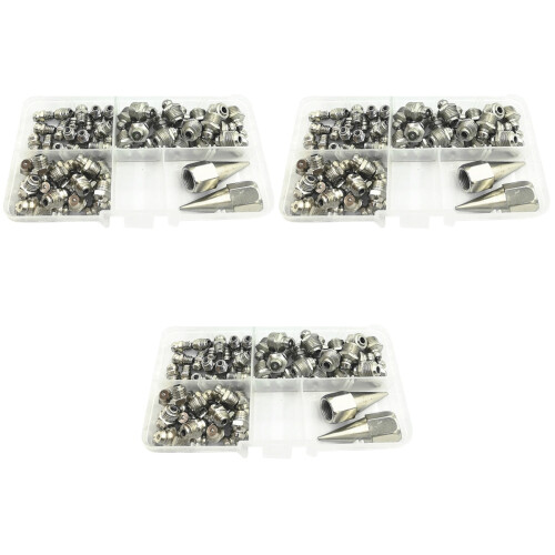 3 Sets Grease Fitting Accessories Lubricating Screw Nozzle 2