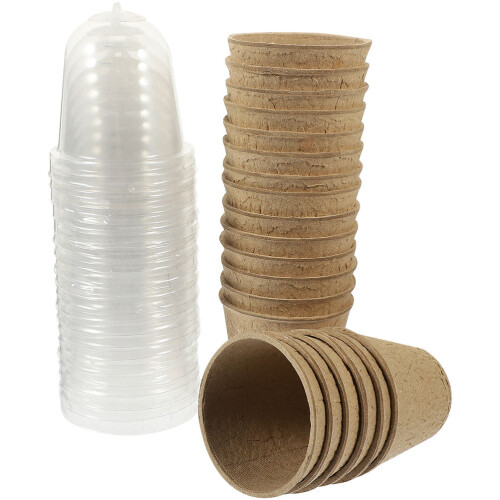 120 Pcs Round Biodegradable Paper Pulp Starter Pots 1