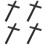 4Pcs Wooden Wall Cross 3D Hanging Religious Decor 7