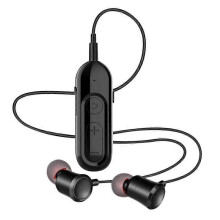 (With earphone) 28H Bluetooth 5.0 Receiver with Earphone Microphone 3.5mm Jack AUX Wireless Audio Adapter for Car Headphone Speaker Stereo Music