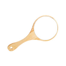 2 Pcs Vintage Handheld Mirror With Wooden Frame For Women Girls