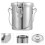 1pc Stainless Steel Pen Holder Tool Bucket Small 2