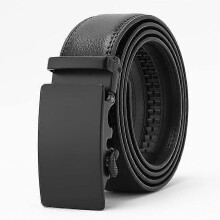 KINZON Ceinture Homme, Ceinture Homme Cuir avec Boucle Cliquet Automatique, Ceinture de 35mm de Large, Ceintures Homme Ajustable et Dcoupe