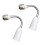 6 Pcs E27 Light Bulb Holder Flexible Extension Socket Converter 10