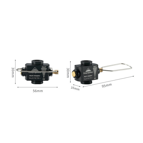Messing-Gastank-Refill-Adapter für Camping, 56 mm Länge, Schwarz 1