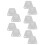 5 Sets Stainless Steel Wall Fan Mounting Bracket Hidden Support 8