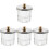 4Pcs Nail Liquid Dish With Metal Lid 4