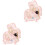 2Ensembles Boucles Oreilles Enfant Clip Rose Et Adorable 3