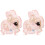 2Ensembles Boucles Oreilles Enfant Clip Rose Et Adorable 2