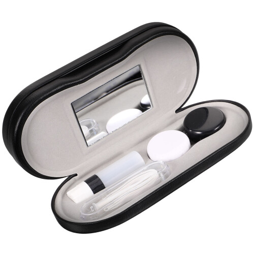 2Pcs Glasses Container With Hard Shell Lens Organizer For Home Travel