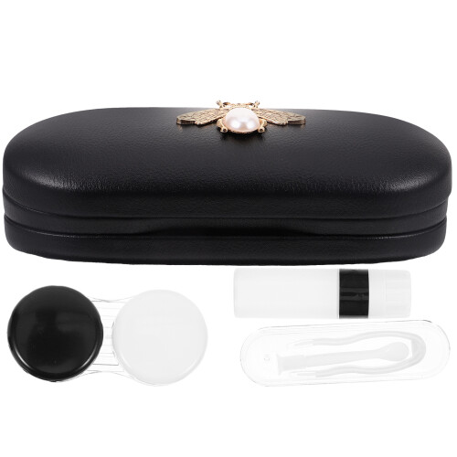 2Pcs Glasses Container With Hard Shell Lens Organizer For Home Travel 2