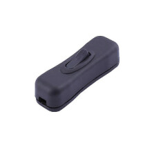 KINZON Noir-Lampe Interrupteur, 2A/250V Cordon Interrupteur, 2 ou 3 Curs Interrupteur Cordon en Ligne pour Petit Appareil ou Lampe