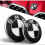 7pcs black logo hood and trunk for all models E30 E36 E46 E34 E39 E60 E65 E38 X3 X5 X6 3 4 5 6 7 8 (82mm + 73mm) 2