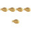 5Pièces Assiettes Céramiques Dorées Plateau Rangement Snacks 4