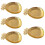 5Pièces Assiettes Céramiques Dorées Plateau Rangement Snacks 11