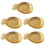 5Pièces Assiettes Céramiques Dorées Plateau Rangement Snacks 6