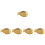 5Pièces Assiettes Céramiques Dorées Plateau Rangement Snacks 5