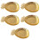 5Pièces Assiettes Céramiques Dorées Plateau Rangement Snacks 7
