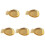 5Pièces Assiettes Céramiques Dorées Plateau Rangement Snacks 2