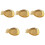 5Pièces Assiettes Céramiques Dorées Plateau Rangement Snacks 3