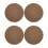 4 Pcs Cork Record Mat For Turntable Without Groove 7