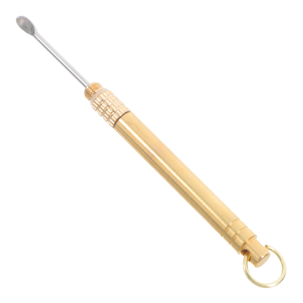 Artibetter Golden 3Pcs Portable Stainless Steel Ear Spoon Ear Wax Removal Kit